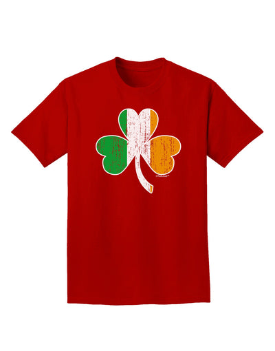 Irish Flag - Shamrock Distressed Adult Dark T-Shirt by TooLoud-Mens T-Shirt-TooLoud-Red-Small-Davson Sales