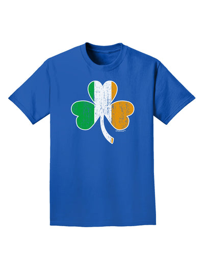 Irish Flag - Shamrock Distressed Adult Dark T-Shirt by TooLoud-Mens T-Shirt-TooLoud-Royal-Blue-Small-Davson Sales