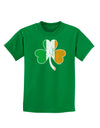 Irish Flag - Shamrock Distressed Childrens Dark T-Shirt by TooLoud-Childrens T-Shirt-TooLoud-Kelly-Green-X-Small-Davson Sales