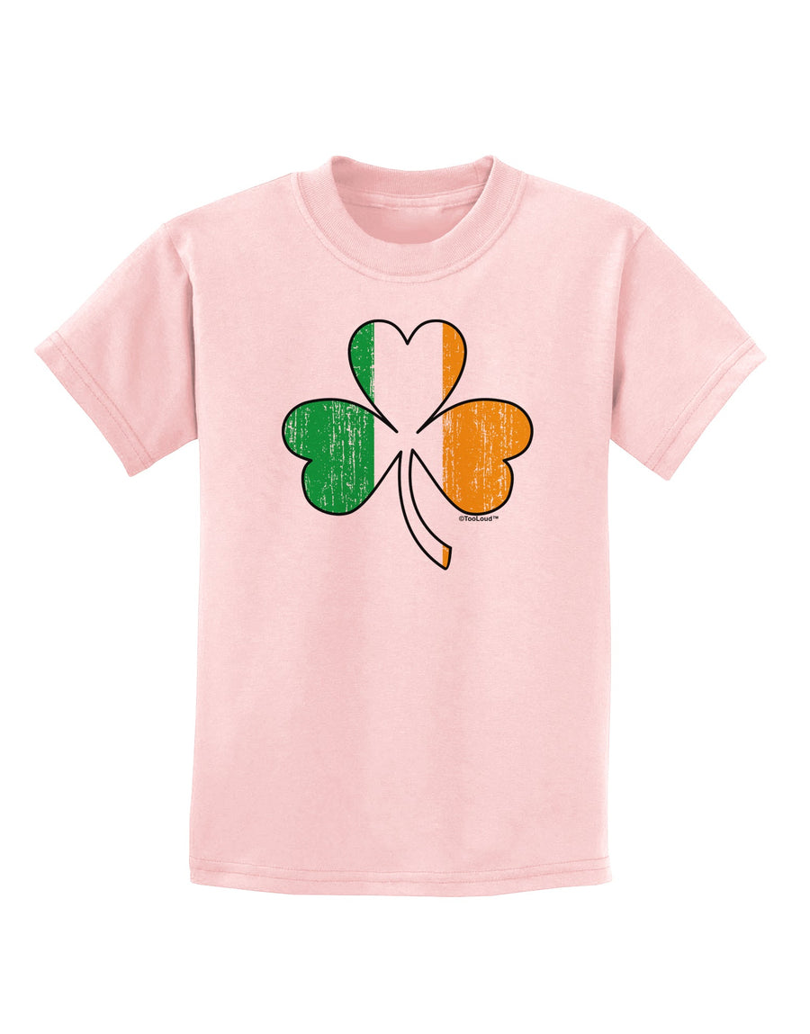 Irish Flag - Shamrock Distressed Childrens T-Shirt by TooLoud-Childrens T-Shirt-TooLoud-White-X-Small-Davson Sales