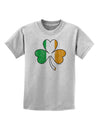 Irish Flag - Shamrock Distressed Childrens T-Shirt by TooLoud-Childrens T-Shirt-TooLoud-AshGray-X-Small-Davson Sales