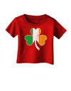 Irish Flag - Shamrock Distressed Infant T-Shirt Dark by TooLoud-Infant T-Shirt-TooLoud-Red-06-Months-Davson Sales