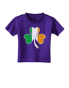 Irish Flag - Shamrock Distressed Toddler T-Shirt Dark by TooLoud-Toddler T-Shirt-TooLoud-Purple-2T-Davson Sales