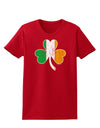 Irish Flag - Shamrock Distressed Womens Dark T-Shirt by TooLoud-Womens T-Shirt-TooLoud-Red-X-Small-Davson Sales