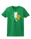 Irish Flag - Shamrock Distressed Womens Dark T-Shirt by TooLoud-Womens T-Shirt-TooLoud-Kelly-Green-X-Small-Davson Sales