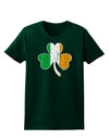 Irish Flag - Shamrock Distressed Womens Dark T-Shirt by TooLoud-Womens T-Shirt-TooLoud-Forest-Green-Small-Davson Sales