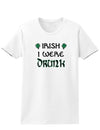 Irish I Were Drunk Adult Womens St. Patrick's Day T-Shirt-TooLoud-White-Small-Davson Sales