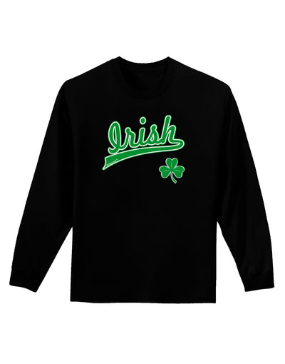 Irish Jersey Adult Long Sleeve Dark T-Shirt-TooLoud-Black-Small-Davson Sales