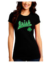 Irish Jersey Juniors Petite Crew Dark T-Shirt-T-Shirts Juniors Tops-TooLoud-Black-Juniors Fitted Small-Davson Sales