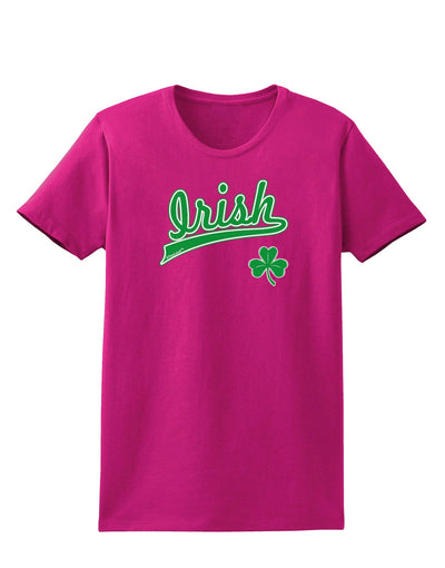 Irish Jersey Womens Dark T-Shirt-TooLoud-Hot-Pink-Small-Davson Sales