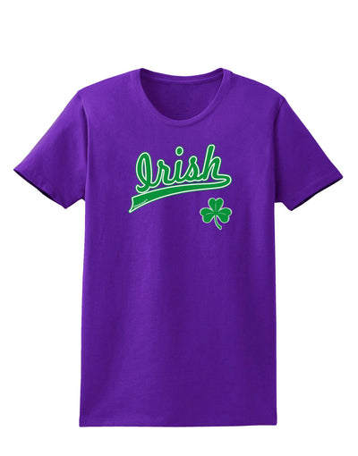 Irish Jersey Womens Dark T-Shirt-TooLoud-Purple-X-Small-Davson Sales