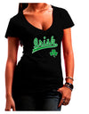 Irish Jersey Womens V-Neck Dark T-Shirt-Womens V-Neck T-Shirts-TooLoud-Black-Juniors Fitted Small-Davson Sales