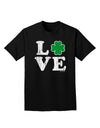 Irish Love - Distressed Adult Dark T-Shirt by TooLoud-Mens T-Shirt-TooLoud-Black-Small-Davson Sales