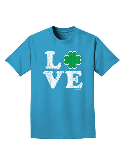 Irish Love - Distressed Adult Dark T-Shirt by TooLoud-Mens T-Shirt-TooLoud-Turquoise-Small-Davson Sales