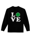 Irish Love - Distressed Adult Long Sleeve Dark T-Shirt by TooLoud-TooLoud-Black-Small-Davson Sales