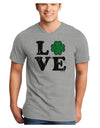 Irish Love - Distressed Adult V-Neck T-shirt by TooLoud-Mens V-Neck T-Shirt-TooLoud-HeatherGray-Small-Davson Sales