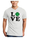 Irish Love - Distressed Adult V-Neck T-shirt by TooLoud-Mens V-Neck T-Shirt-TooLoud-White-Small-Davson Sales