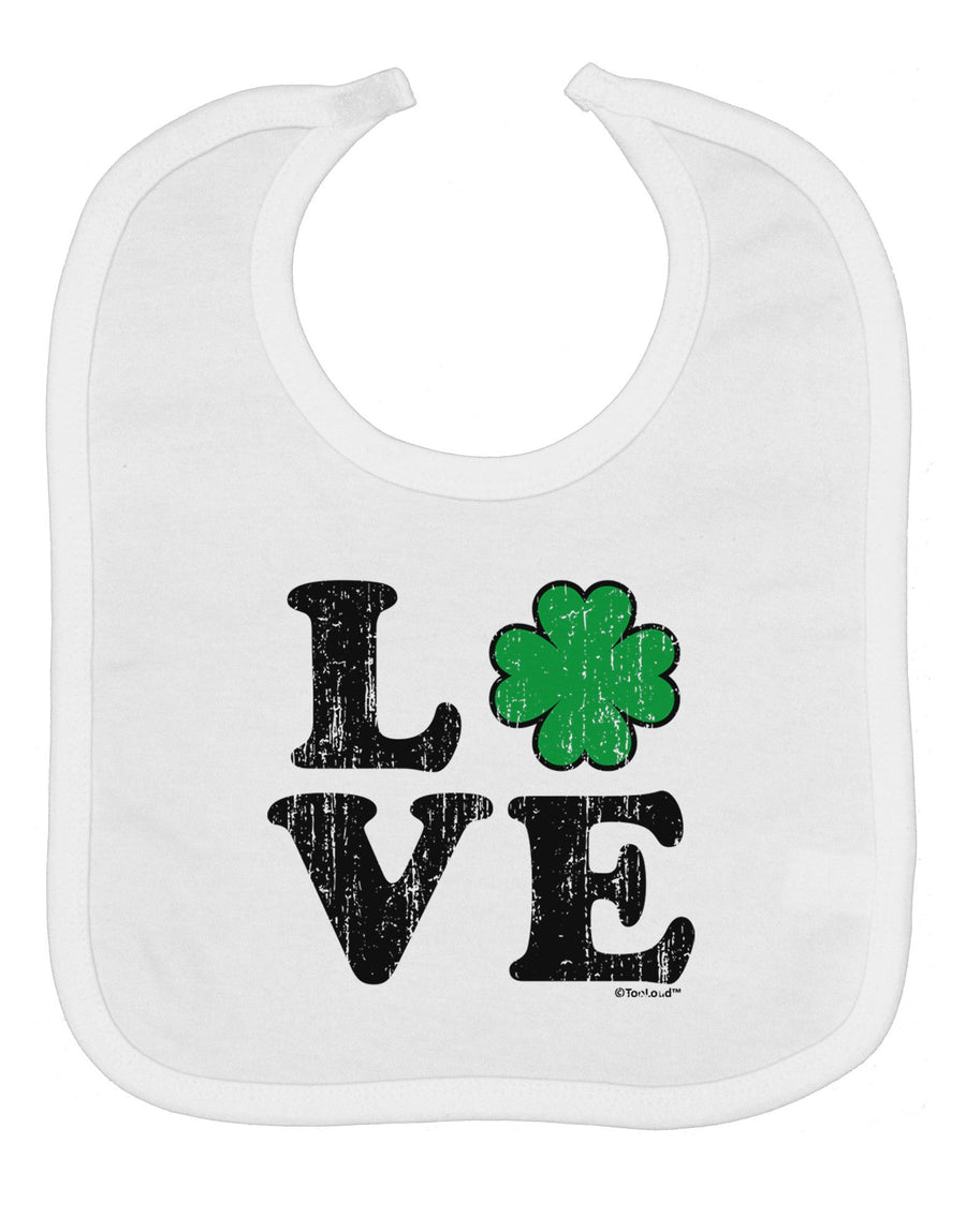 Irish Love - Distressed Baby Bib by TooLoud