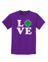 Irish Love - Distressed Childrens Dark T-Shirt by TooLoud-Childrens T-Shirt-TooLoud-Purple-X-Small-Davson Sales