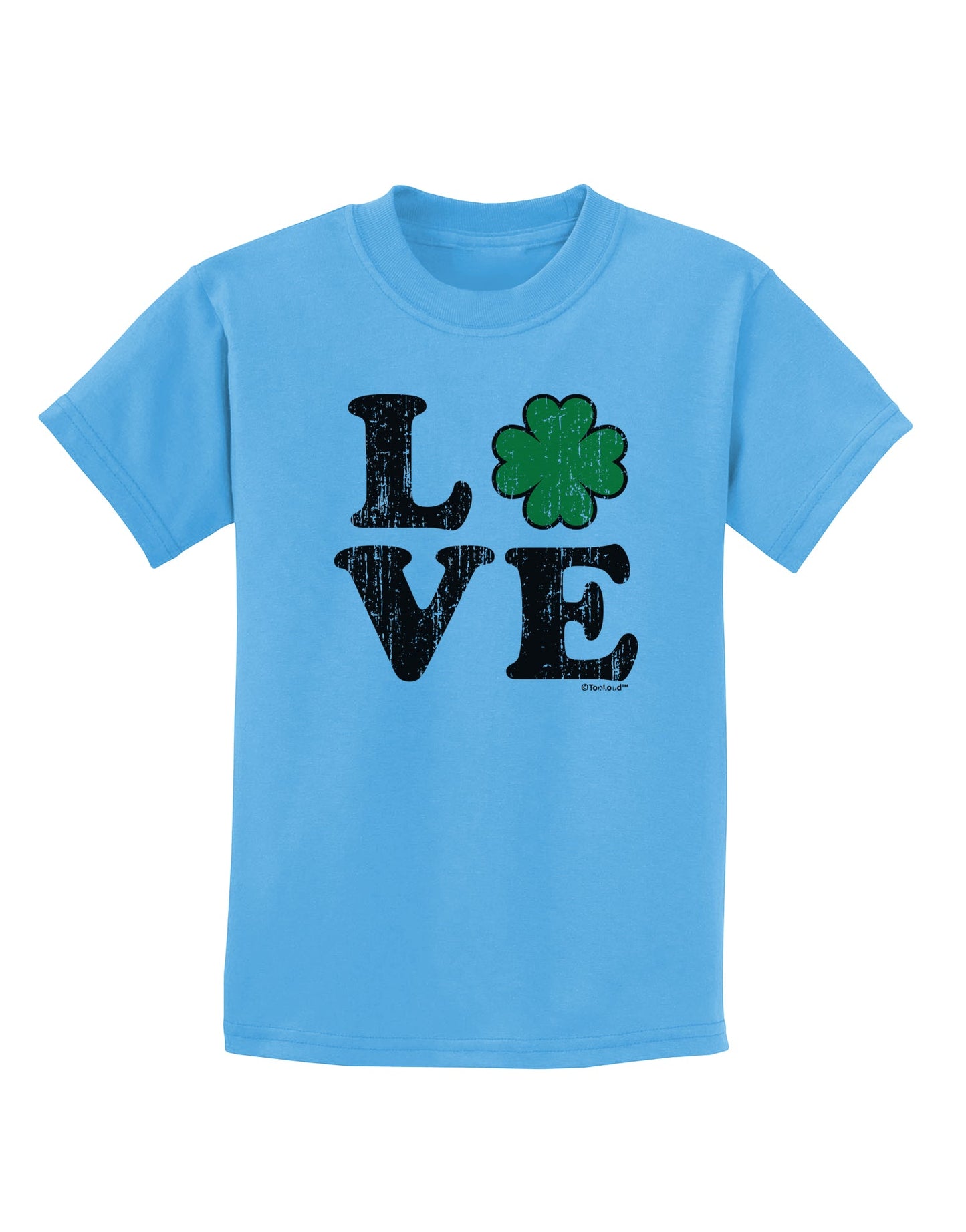Irish Love - Distressed Childrens T-Shirt by TooLoud-Childrens T-Shirt-TooLoud-Aquatic-Blue-X-Small-Davson Sales