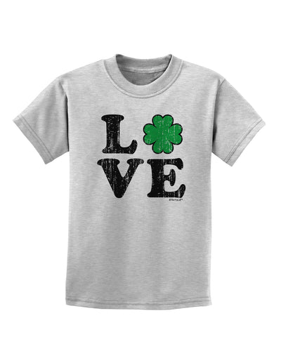 Irish Love - Distressed Childrens T-Shirt by TooLoud-Childrens T-Shirt-TooLoud-AshGray-X-Small-Davson Sales