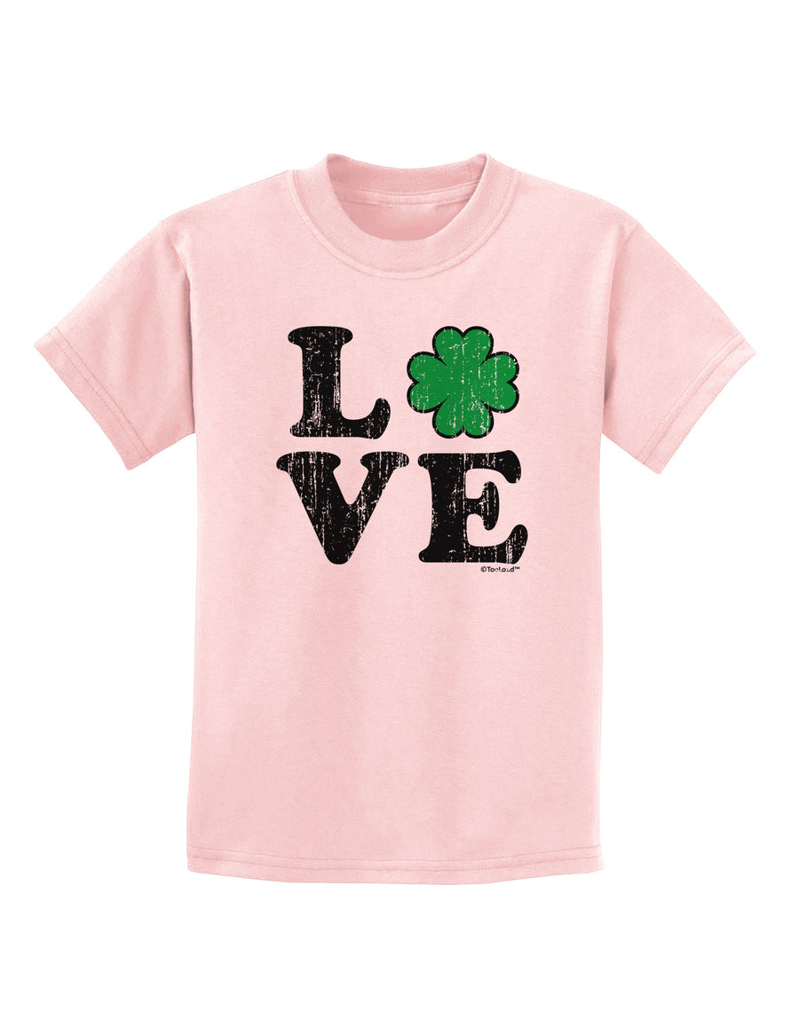 Irish Love - Distressed Childrens T-Shirt by TooLoud-Childrens T-Shirt-TooLoud-White-X-Small-Davson Sales