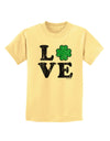 Irish Love - Distressed Childrens T-Shirt by TooLoud-Childrens T-Shirt-TooLoud-Daffodil-Yellow-X-Small-Davson Sales