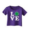 Irish Love - Distressed Infant T-Shirt Dark by TooLoud-Infant T-Shirt-TooLoud-Purple-06-Months-Davson Sales