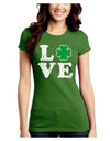 Irish Love - Distressed Juniors Crew Dark T-Shirt by TooLoud-T-Shirts Juniors Tops-TooLoud-Kiwi-Green-Juniors Fitted X-Small-Davson Sales