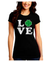 Irish Love - Distressed Juniors Crew Dark T-Shirt by TooLoud-T-Shirts Juniors Tops-TooLoud-Black-Juniors Fitted Small-Davson Sales