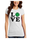 Irish Love - Distressed Juniors T-Shirt by TooLoud-Womens Juniors T-Shirt-TooLoud-White-Juniors Fitted X-Small-Davson Sales