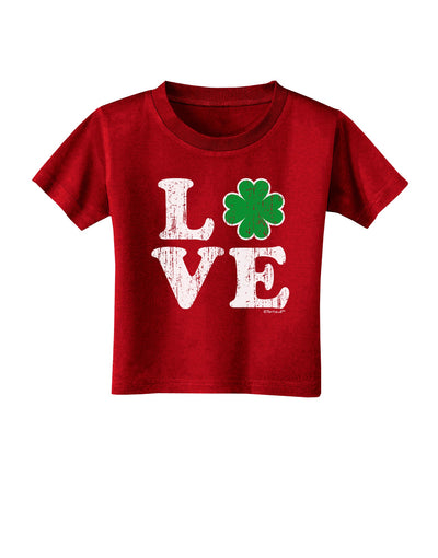 Irish Love - Distressed Toddler T-Shirt Dark by TooLoud-Toddler T-Shirt-TooLoud-Red-2T-Davson Sales