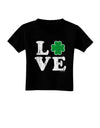 Irish Love - Distressed Toddler T-Shirt Dark by TooLoud-Toddler T-Shirt-TooLoud-Black-2T-Davson Sales