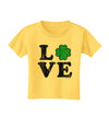 Irish Love - Distressed Toddler T-Shirt by TooLoud-Toddler T-Shirt-TooLoud-Yellow-2T-Davson Sales