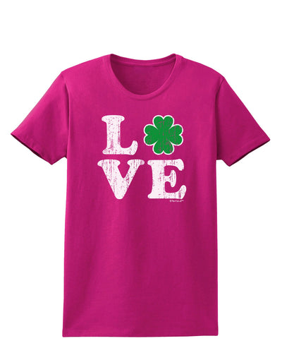 Irish Love - Distressed Womens Dark T-Shirt by TooLoud-TooLoud-Hot-Pink-Small-Davson Sales