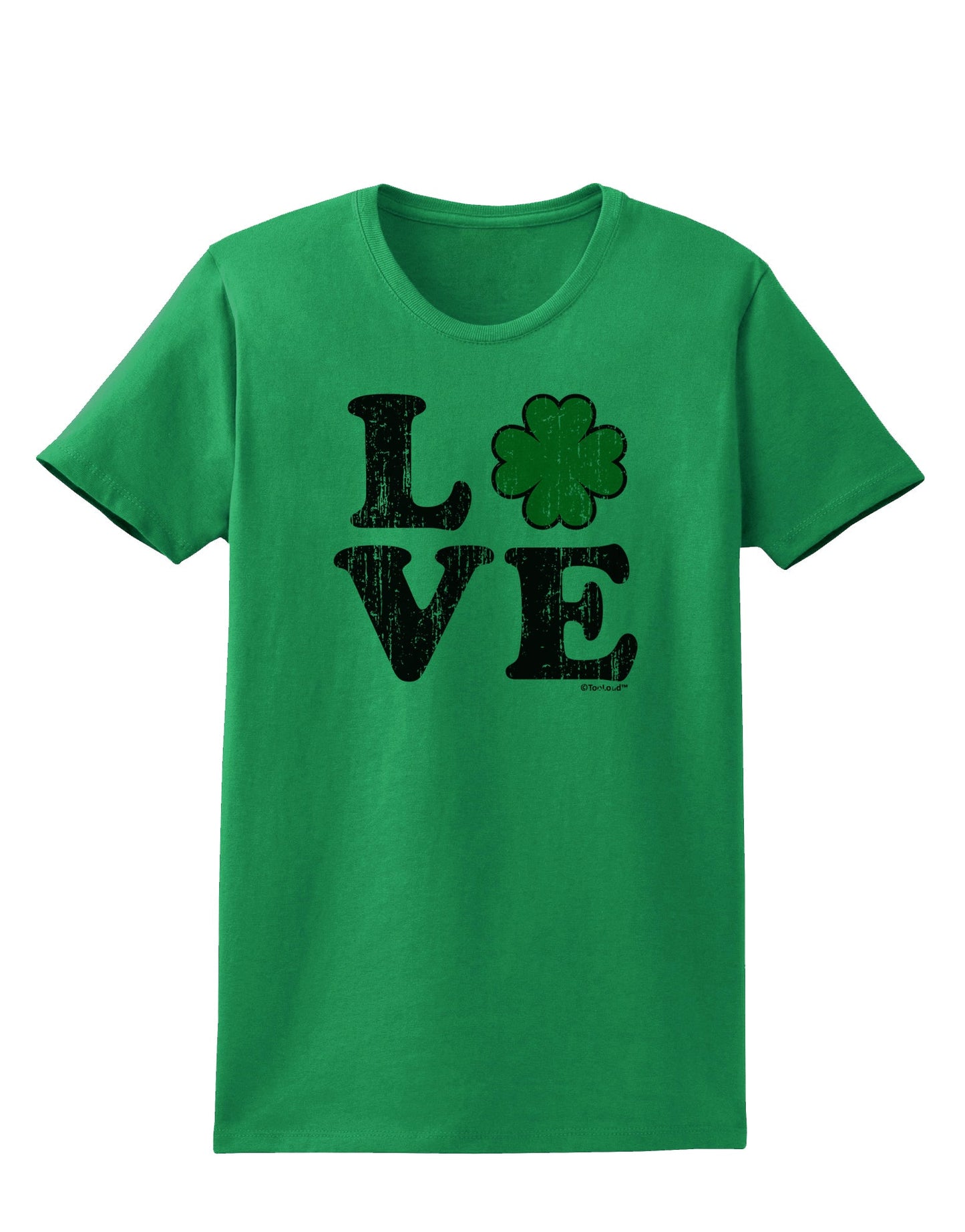Irish Love - Distressed Womens T-Shirt by TooLoud-Womens T-Shirt-TooLoud-Kelly-Green-X-Small-Davson Sales