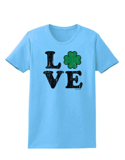 Irish Love - Distressed Womens T-Shirt by TooLoud-Womens T-Shirt-TooLoud-Aquatic-Blue-X-Small-Davson Sales