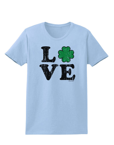 Irish Love - Distressed Womens T-Shirt by TooLoud-Womens T-Shirt-TooLoud-Light-Blue-X-Small-Davson Sales