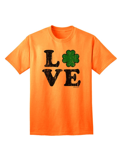 Irish Love - Vintage-inspired Adult T-Shirt by TooLoud-Mens T-shirts-TooLoud-Neon-Orange-Small-Davson Sales