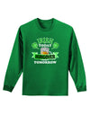 Irish Today Hungover Tomorrow Adult Long Sleeve Dark T-Shirt-TooLoud-Kelly-Green-Small-Davson Sales