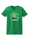 Irish Today Hungover Tomorrow Womens Dark T-Shirt-TooLoud-Kelly-Green-X-Small-Davson Sales