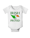 Irish and Proud Baby Romper Bodysuit-Baby Romper-TooLoud-White-06-Months-Davson Sales