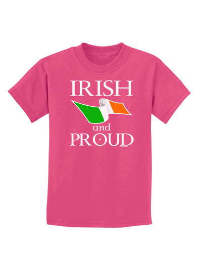 Irish and Proud Childrens Dark T-Shirt-Childrens T-Shirt-TooLoud-Sangria-X-Small-Davson Sales