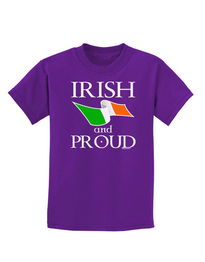 Irish and Proud Childrens Dark T-Shirt-Childrens T-Shirt-TooLoud-Purple-X-Small-Davson Sales