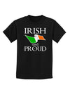 Irish and Proud Childrens Dark T-Shirt-Childrens T-Shirt-TooLoud-Black-X-Small-Davson Sales