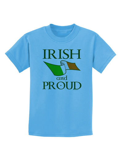 Irish and Proud Childrens T-Shirt-Childrens T-Shirt-TooLoud-Aquatic-Blue-X-Small-Davson Sales