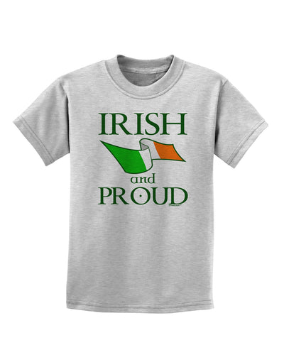 Irish and Proud Childrens T-Shirt-Childrens T-Shirt-TooLoud-AshGray-X-Small-Davson Sales