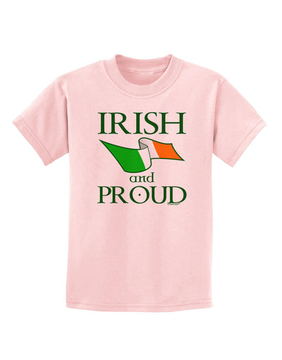 Irish and Proud Childrens T-Shirt-Childrens T-Shirt-TooLoud-PalePink-X-Small-Davson Sales