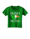 Irish and Proud Toddler T-Shirt Dark-Toddler T-Shirt-TooLoud-Clover-Green-2T-Davson Sales