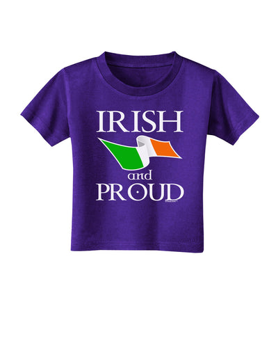 Irish and Proud Toddler T-Shirt Dark-Toddler T-Shirt-TooLoud-Purple-2T-Davson Sales